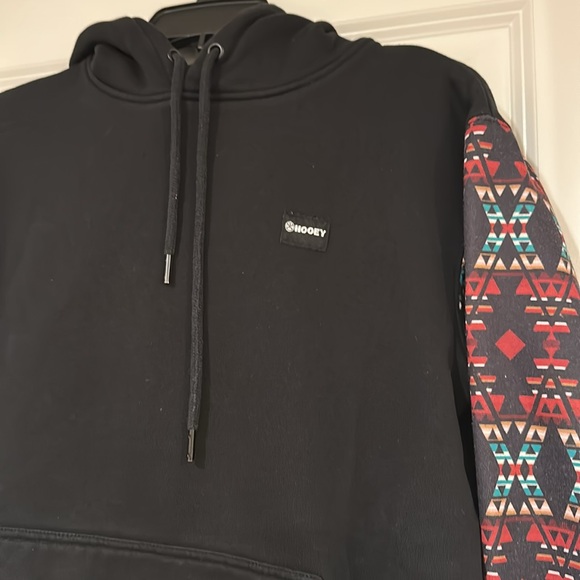 “Legendary Hoody” Roughy Hoody black Aztec print - Picture 2 of 4